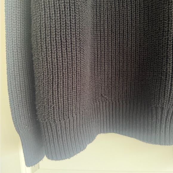 Jenni Kayne Cotton Fisherman Sweater in Black size Medium - Picture 6 of 12